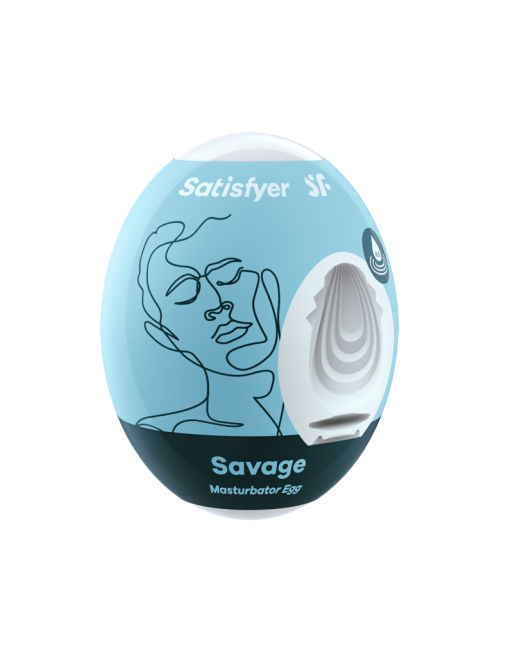 Oeuf masturbateur Savage - Bleu Oeuf masturbateur Savage - Bleu
