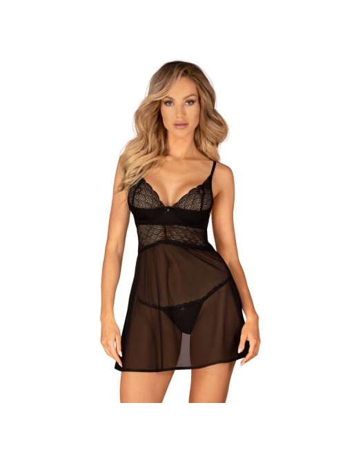 Chemeris babydoll et String - Noire Chemeris babydoll et String - Noire