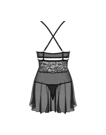 838-BAB-1 babydoll - Noir